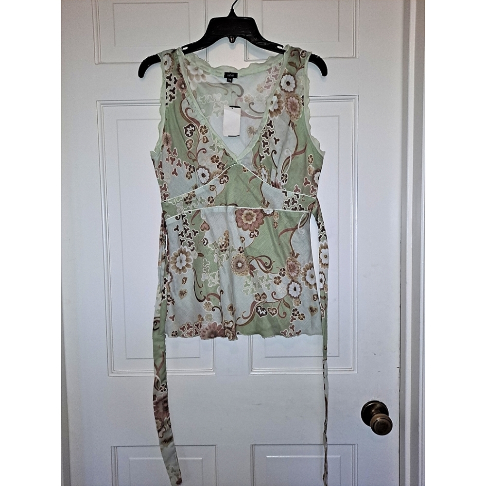Women’s sleeveless tank top blouse floral date lace party formal business travel